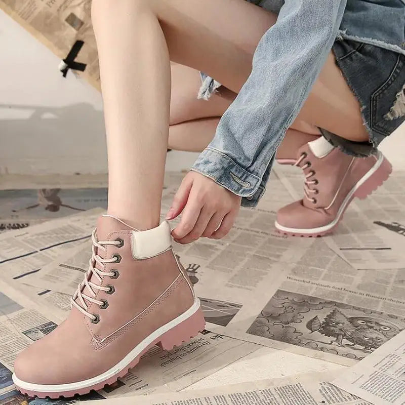 2022 High Quality Brand Winter Women Boots Snow Boots Woman Shoes Plus Size Ankle Riding Motorcycle Boots Ladies Casual Shoes Vedee