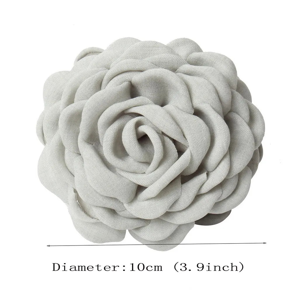 Fabric Rose Flower Hair Claw Clips for Women Girls Hair Clip Barrette Plastic Hair Clamps Headwear Hair Accessories Vedee