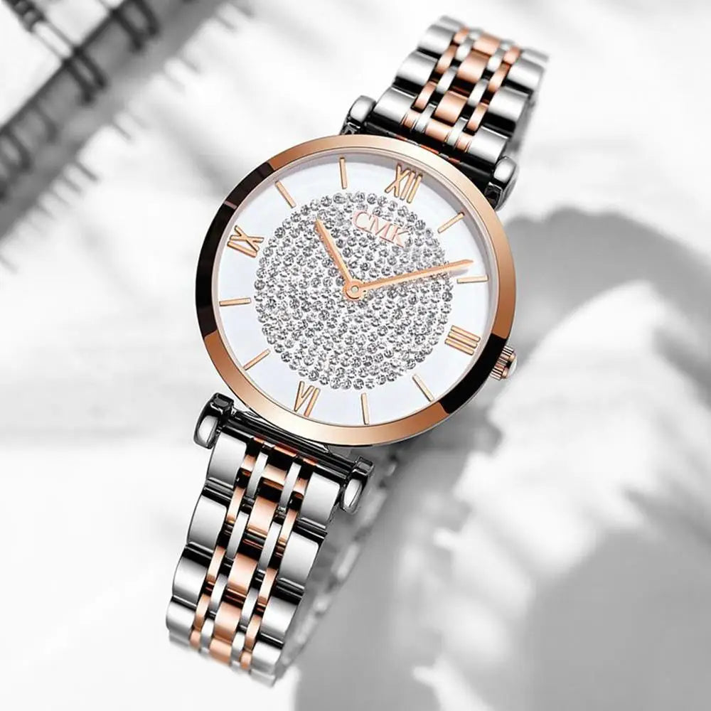 Luxury Women Watches Simple Elegant Ladies Watch Zegarek Damski Stainless Steel Metal Women's Wrsiwtwatch Relogio Feminino Saati Vedee