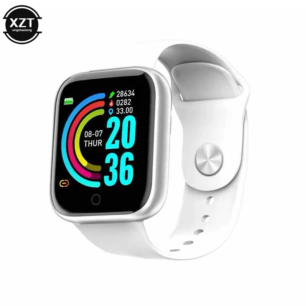 Health Monitor Smart Watch Y68 Men Sports Watches Women Fitness Tracker Bracelet Steps Calorie Bluetooth Wrist Watch D20 Clock Vedee