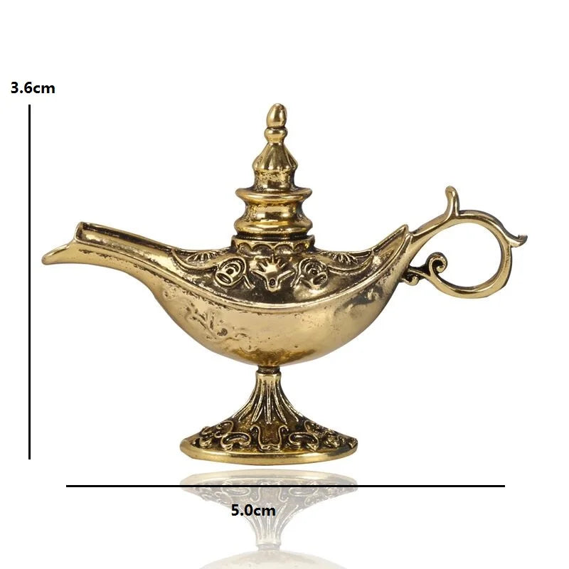 Wuli&baby Vintage  Aladdin Lamp Brooches Women Men 2-color Magic Light Party Casual Brooch Pins Gifts Vedee