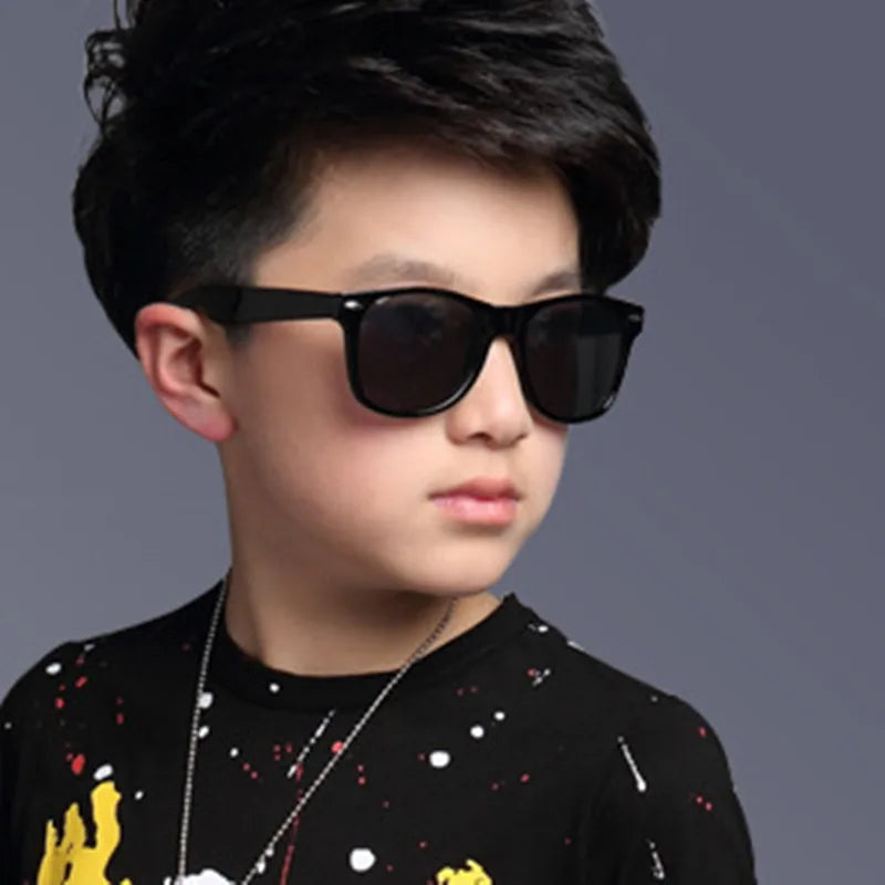 2023 Fashion Brand Kids Sunglasses Child Black Sun Glasses Anti-uv Baby Sun-shading Eyeglasses Girl Boy Sunglass Vedee