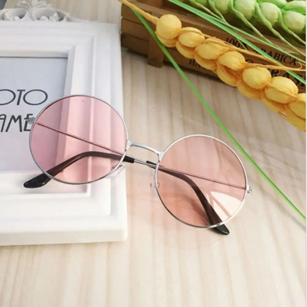 Fashion Retro Round Sunglasses Ladies European And American Trend Eyewear Metal Frame Jelly Glasses Wholesale 2023 New Vedee