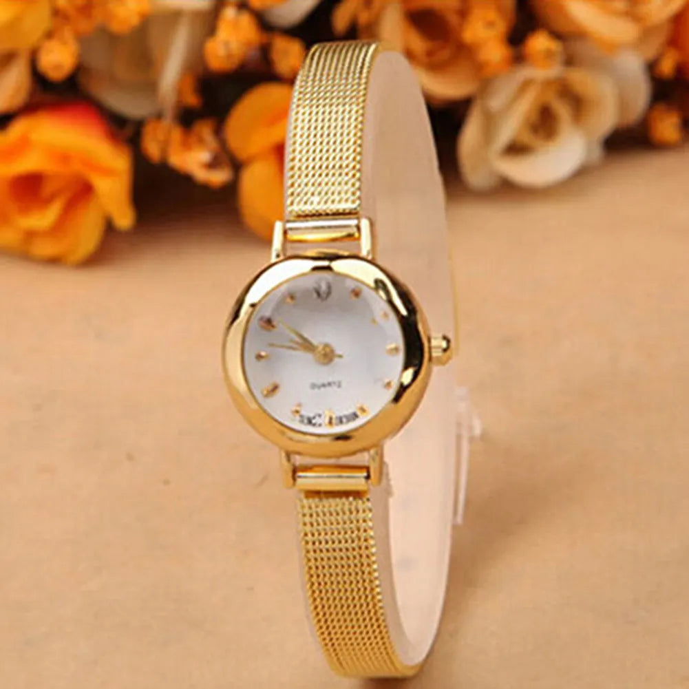 HOT SALES!!! Women's Fashion Mesh Fine Alloy Band Rhinestone Dial Quartz Bracelet Wrist Watch Wholesale Dropshipping New Arrival Vedee