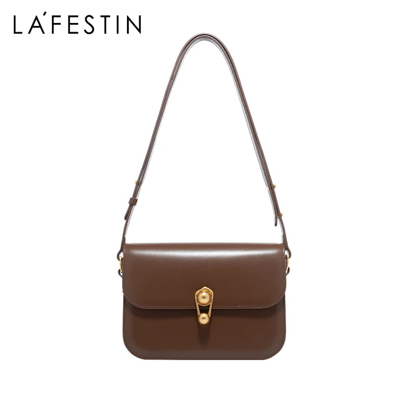 LA FESTIN Women's bag Luxury Brand 2023 New Fashion Shoulder Crossbody Square Bags Tote Bags Designer Handbag Split Leather Vedee