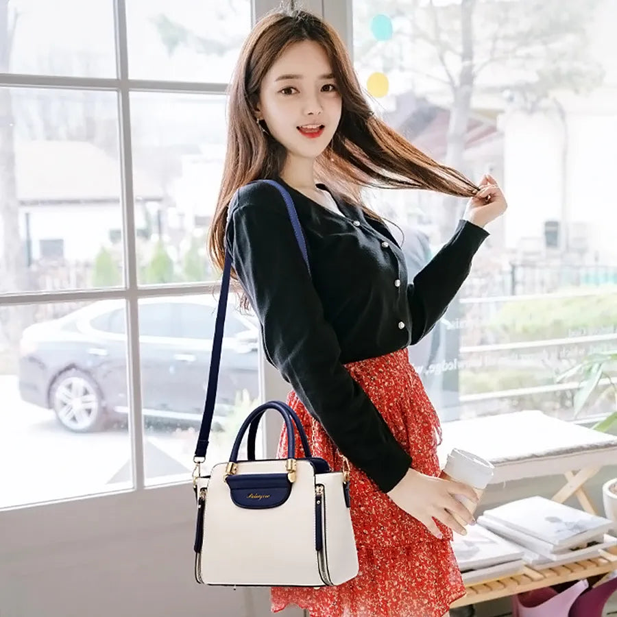 Women's bags 2023 new fashion women's bags hit color hand-held  bag Europeand the United States all-match shoulder messenger bag Vedee