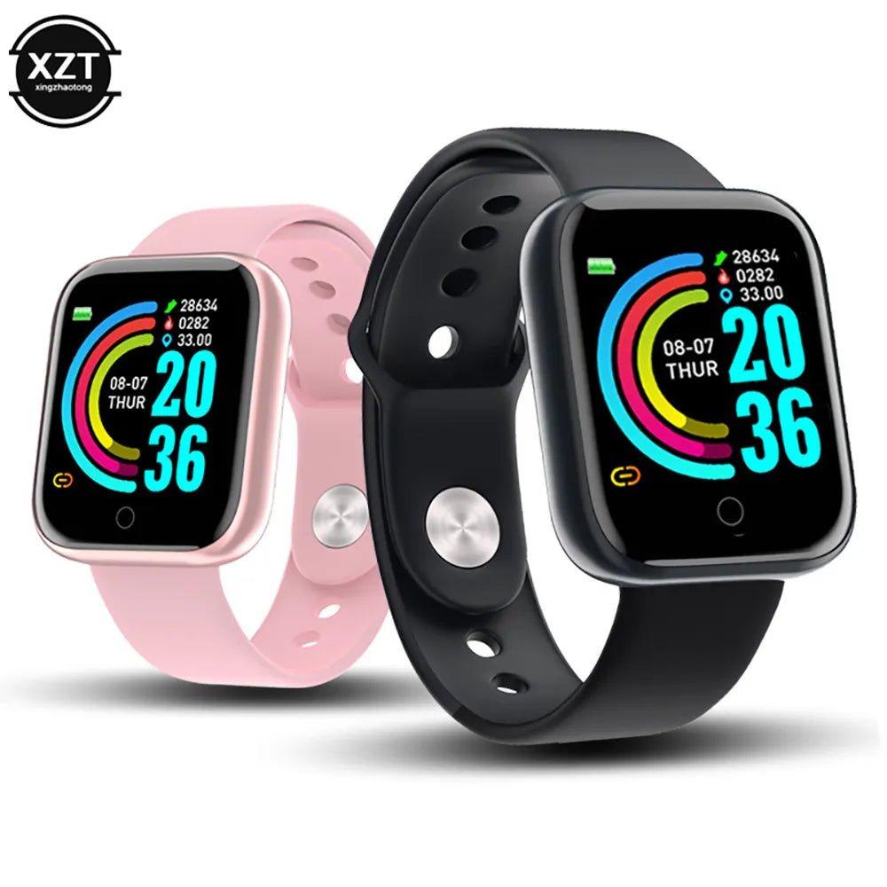 Health Monitor Smart Watch Y68 Men Sports Watches Women Fitness Tracker Bracelet Steps Calorie Bluetooth Wrist Watch D20 Clock Vedee