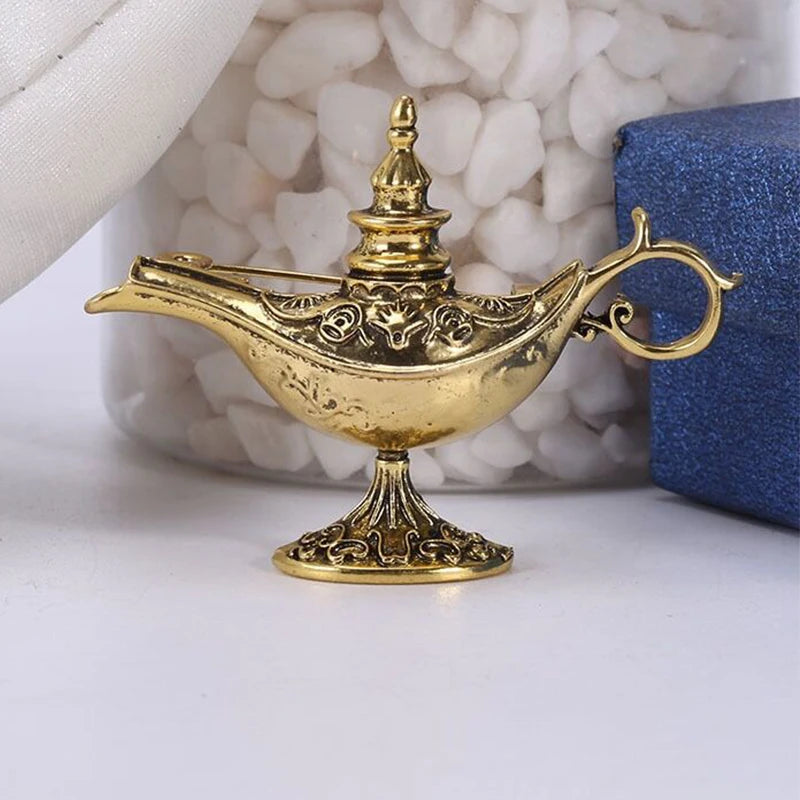 Wuli&baby Vintage  Aladdin Lamp Brooches Women Men 2-color Magic Light Party Casual Brooch Pins Gifts Vedee