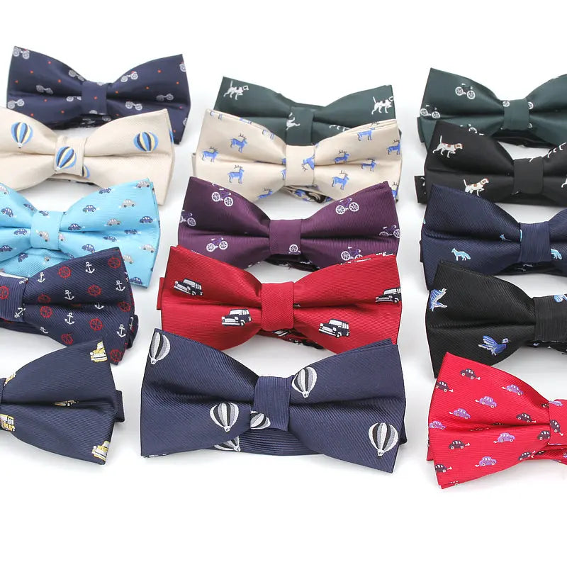 Brand New Style Men's Cartoon Bowtie For Men Polyester Jacquard Animal Bow tie Wedding Business Suits Bowties Gravatas Butterfly Vedee