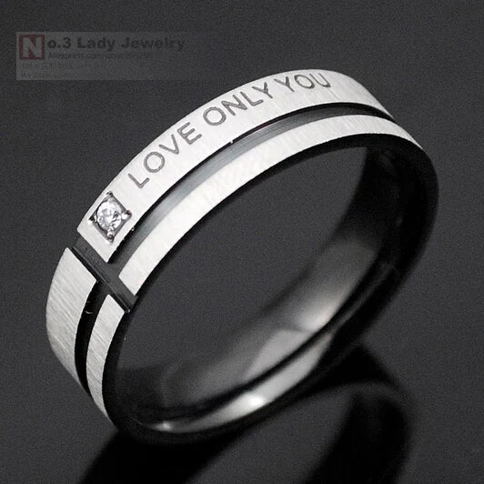 1 Piece!!! Stainless Steel Wedding Rings Band Jewelry Couple Rings, his and hers promise ring sets For men and women Gokadima Vedee