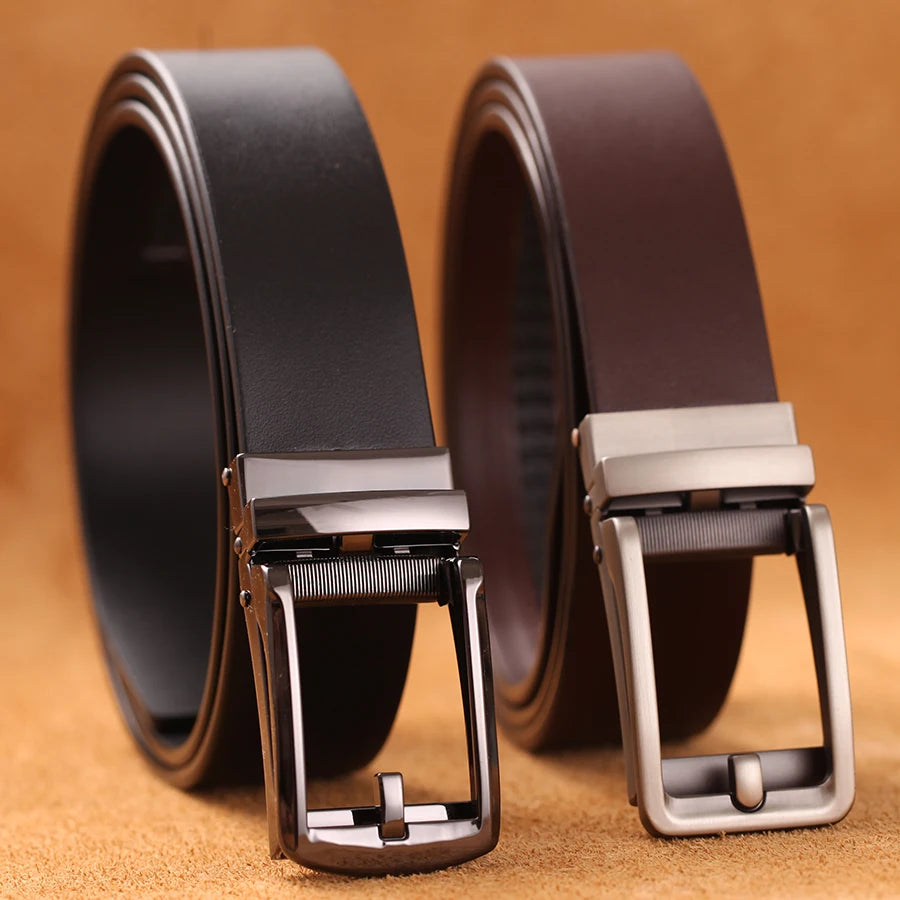 New High Quality Luxury Genuine Leather Belt Designer Belts Men Automatic Buckle Business Trouser Strap Cinturones Hombre Cinto Vedee