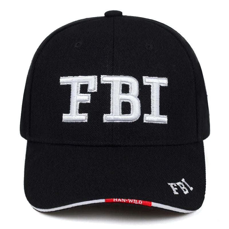 New Fashion Baseball Hat Adjustable Unisex Fbi Letter Embroidery Outdoor Casual Caps Hip Hop Gorras Gift for Girlfriend Vedee