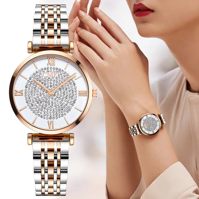 Luxury Women Watches Simple Elegant Ladies Watch Zegarek Damski Stainless Steel Metal Women's Wrsiwtwatch Relogio Feminino Saati Vedee