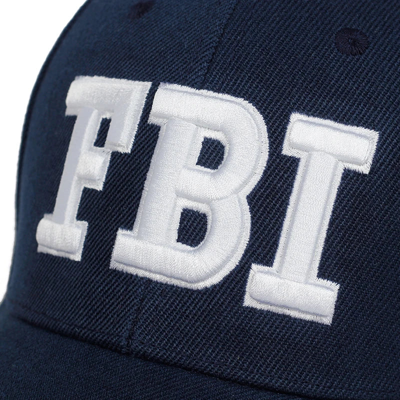 New Fashion Baseball Hat Adjustable Unisex Fbi Letter Embroidery Outdoor Casual Caps Hip Hop Gorras Gift for Girlfriend Vedee