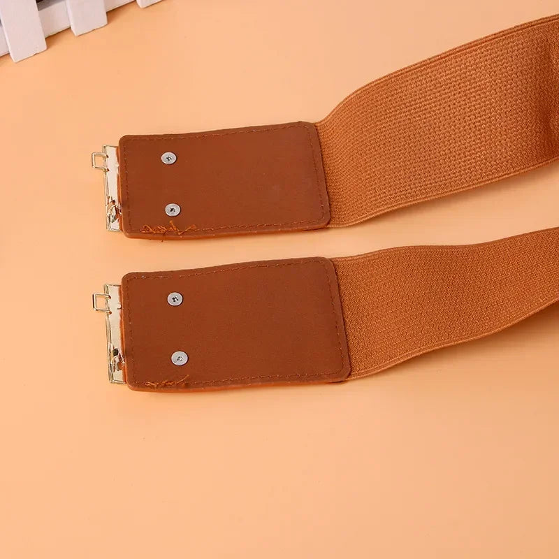 2023 Fashion Rhinestone Buckle Ladies Elastic Wide Waist New Decorative Belts for Women Designer Belt Luxury White Red Black Vedee