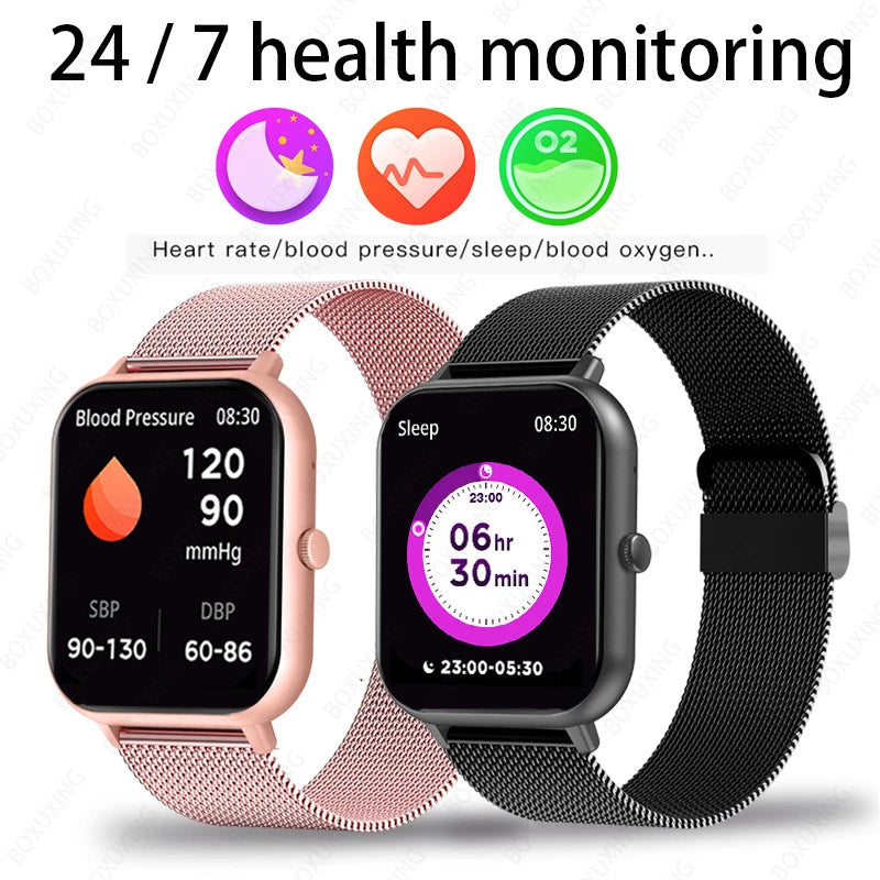 For Xiaomi Huawei IOS 2024 New Smart Watch Men Women Heart Rate Blood Pressure Fitness Tracker Bluetooth Call Smartwatch Man Vedee