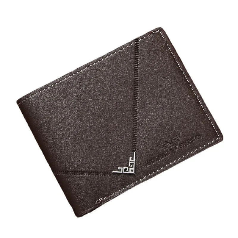 Men's Wallet Made of PU Leather Skin Purse for Men Coin Purse Short Male Card Holder Wallets Zipper Around Money Coin Purse Vedee