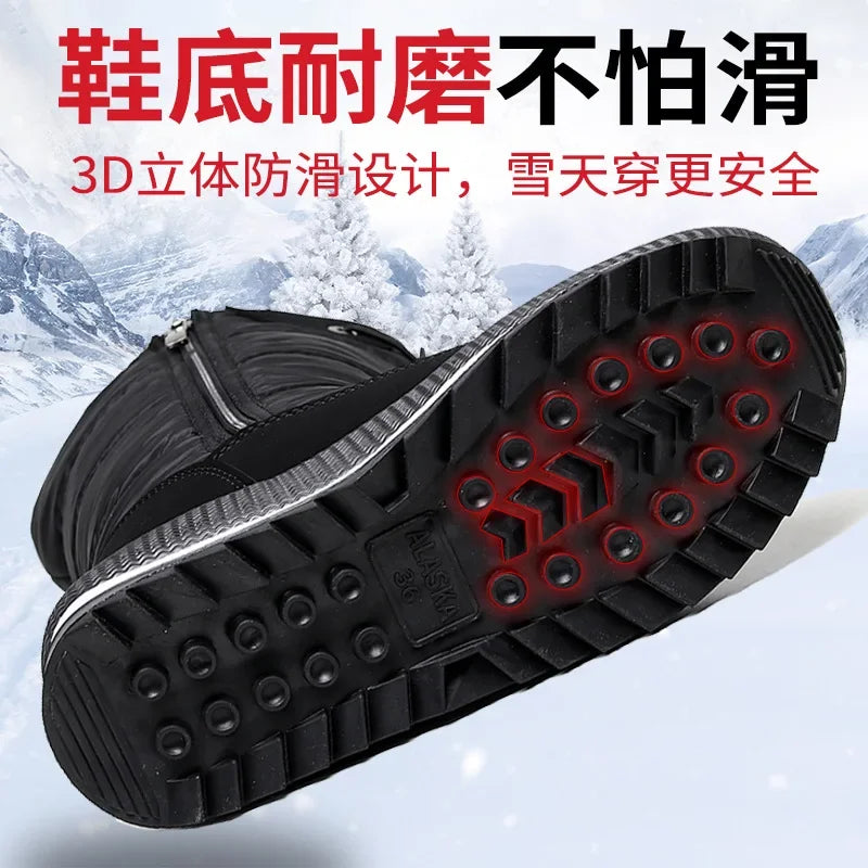 Women Snow Boots Platform Winter Boots Thick Plush Waterproof Non-slip Boots Fashion Women Winter Shoes Warm Fur Botas mujer Vedee