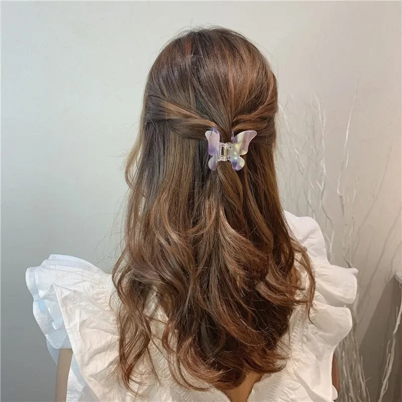 Acetate Hair Claws Butterfly Hairpin Clips Gradient Color Hair Styling Clip Catch Barrettes Women Girls Hair Accessories Vedee