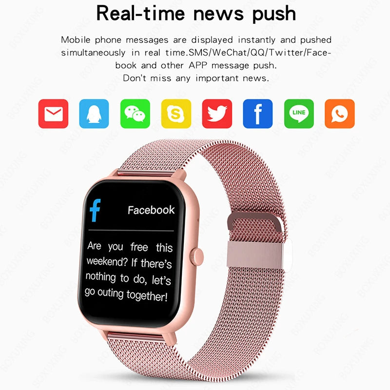 For Xiaomi Huawei IOS 2024 New Smart Watch Men Women Heart Rate Blood Pressure Fitness Tracker Bluetooth Call Smartwatch Man Vedee