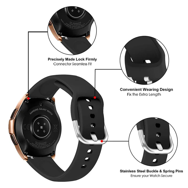 Correa Samsung Galaxy Active 2/3 Gear S2 Strap Smart Sports Fitness Health for Huami Amazfit Bip Strap Vedee