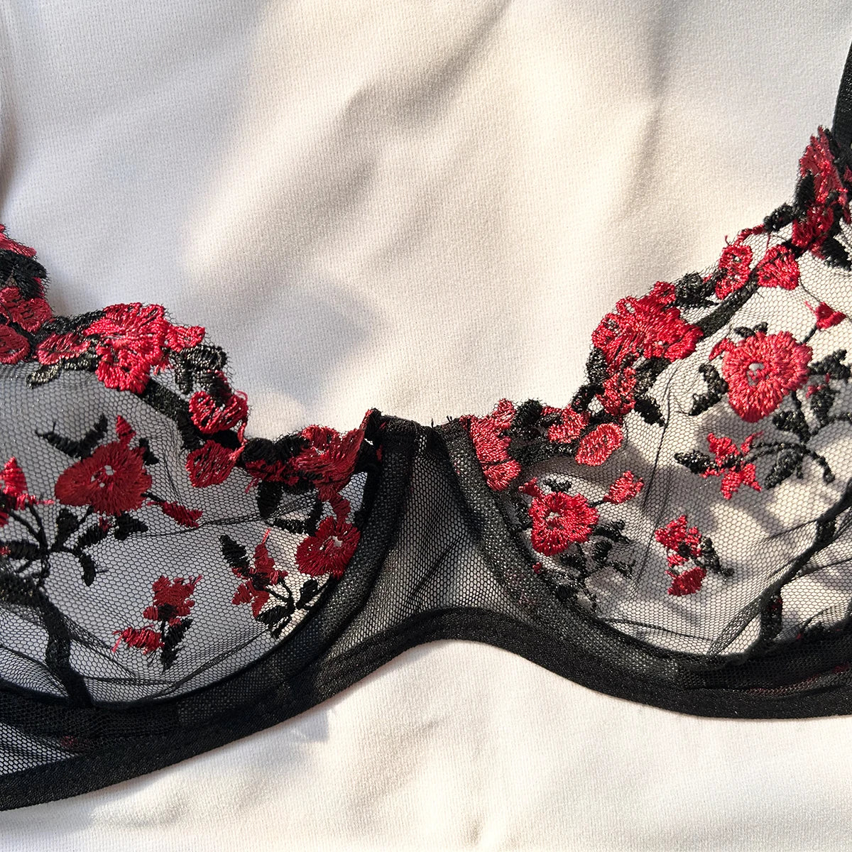 Sexy Set Womens Underwear Exotic Emotional Bra Set Embroidered Print Brassiere Lingerie Set Women's Set Push Up Thin Bralette Vedee