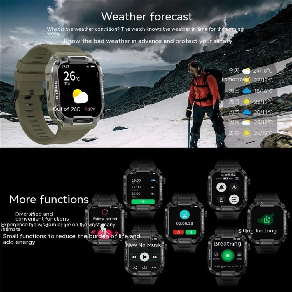 Mk66 Smart Watch Outdoor Bluetooth-compatible Call Music Play Heart Rate Monitor Health Sports Bracelet For Android IOS IPhones Vedee