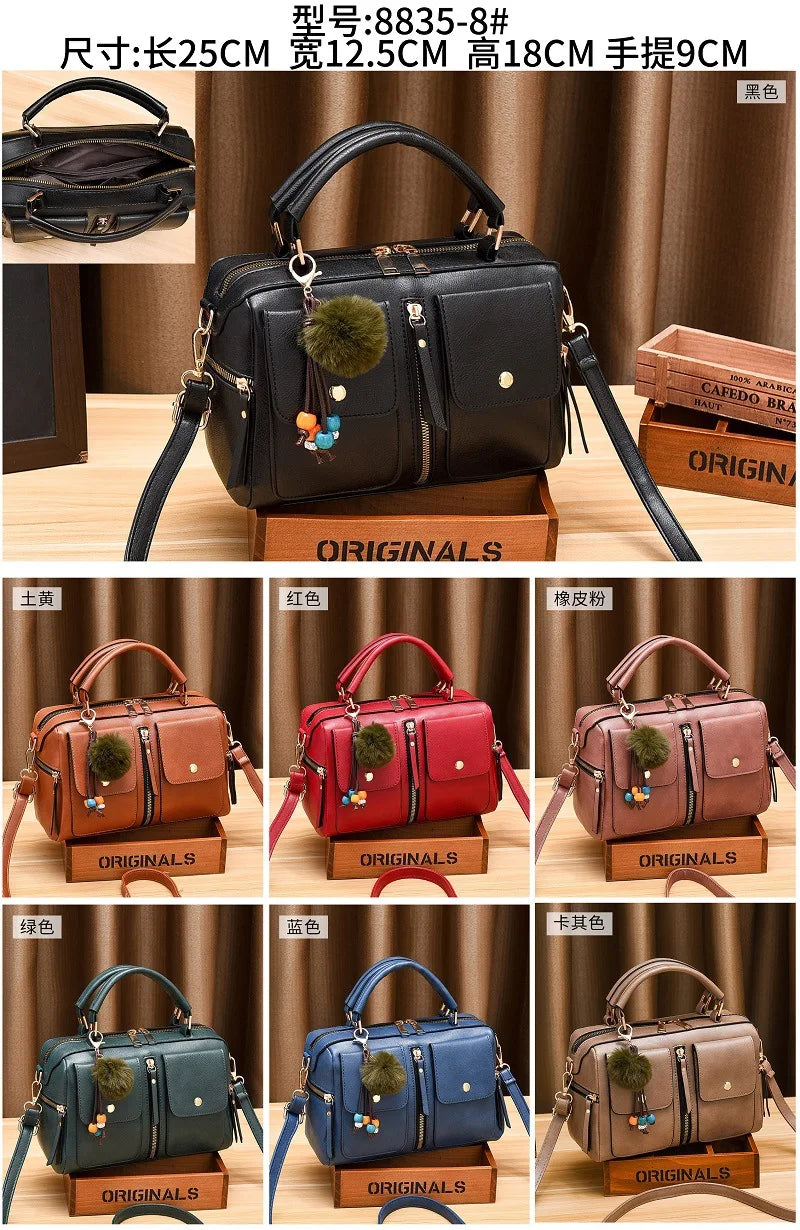 Women's bag 2022 new handbag fashion shoulder bag European and American fashion PU leather pillow bag messenger bag Vedee