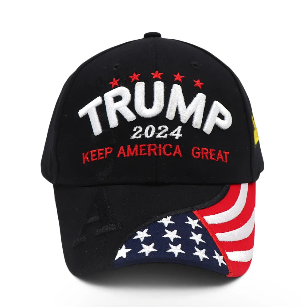 Stylish Donald Trump 2024 Cap USA Baseball Caps Keep America Great Snapback President Hat Embroidery Fashion Unisex Sunshade Hat Vedee