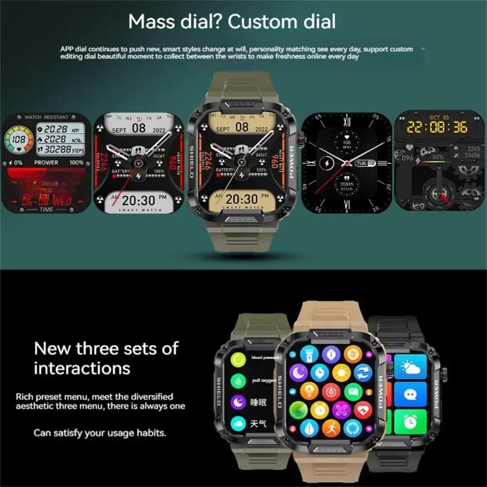 Mk66 Smart Watch Outdoor Bluetooth-compatible Call Music Play Heart Rate Monitor Health Sports Bracelet Vedee