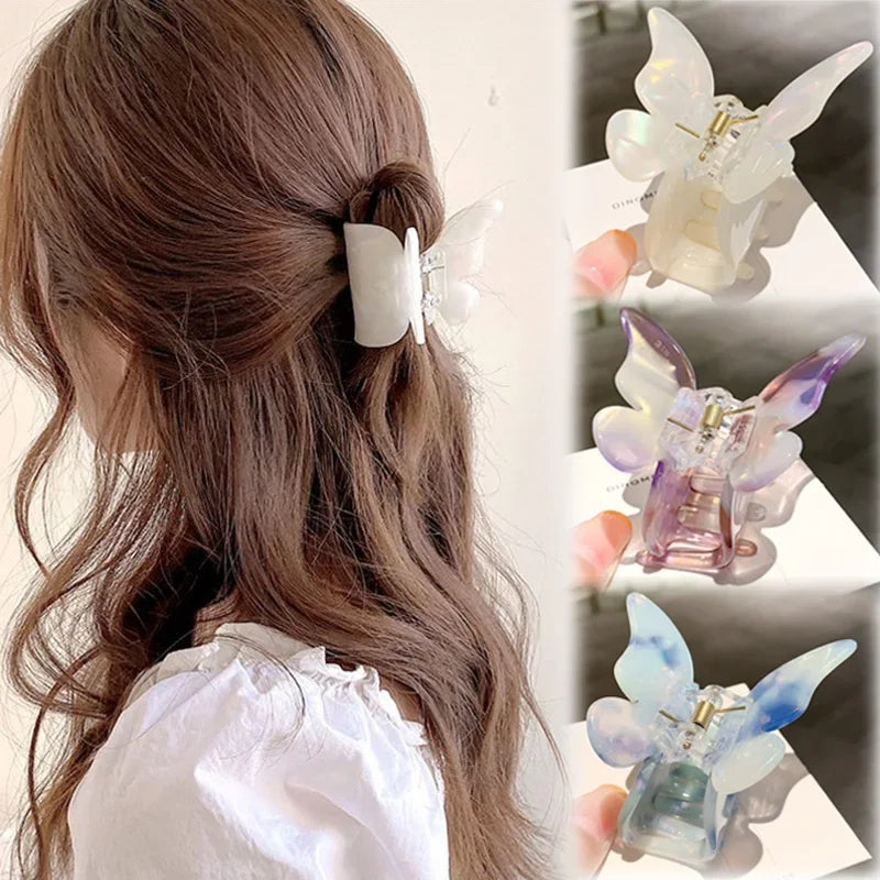 Acetate Hair Claws Butterfly Hairpin Clips Gradient Color Hair Styling Clip Catch Barrettes Women Girls Hair Accessories Vedee