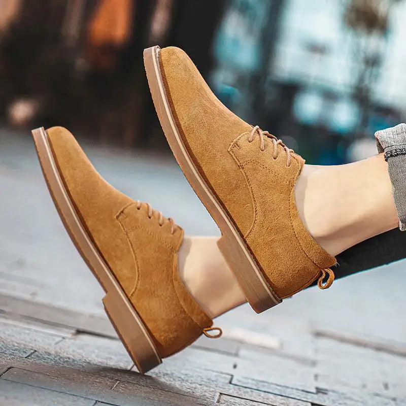 Spring Men's Soft-Soled Pointed Leather Shoes Men's Korean Business Suit Breathable Casual Height Increasing Insole Men's Shoes Vedee