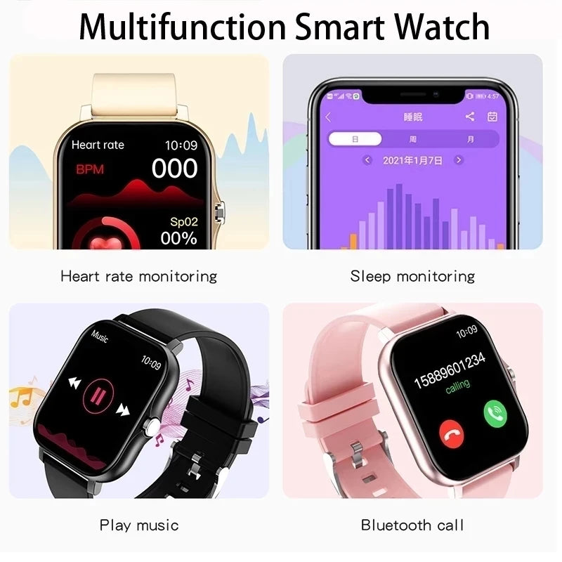 2023 New Smart Watch Women Fashion Bluetooth Call Watch Fitness Tracker Waterproof Sports Ladies Men Smartwatch For Android IOS Vedee