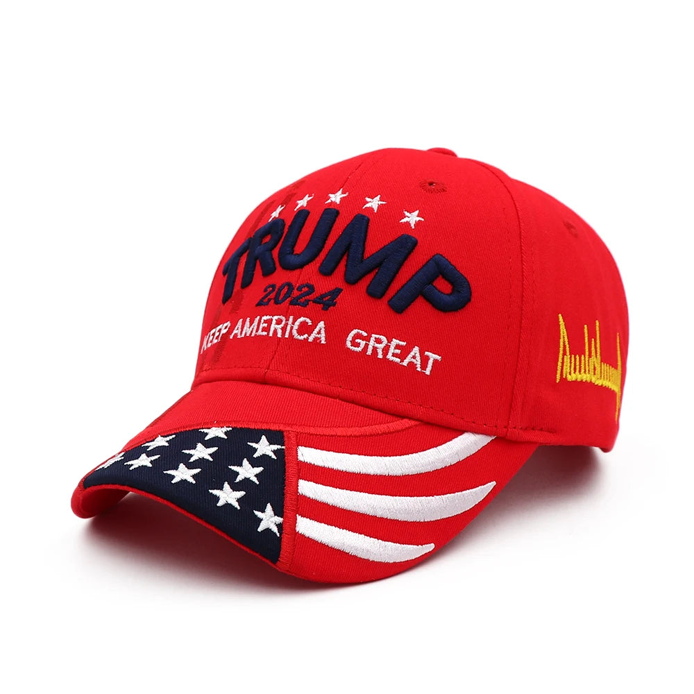 Stylish Donald Trump 2024 Cap USA Baseball Caps Keep America Great Snapback President Hat Embroidery Fashion Unisex Sunshade Hat Vedee