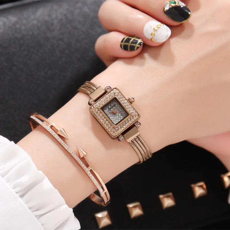 Top Julius Mini Lady Women's Watch Japan Quartz Elegant Fashion Hours Clock Dress Bracelet Chain School Girl's Birthday Gift Vedee