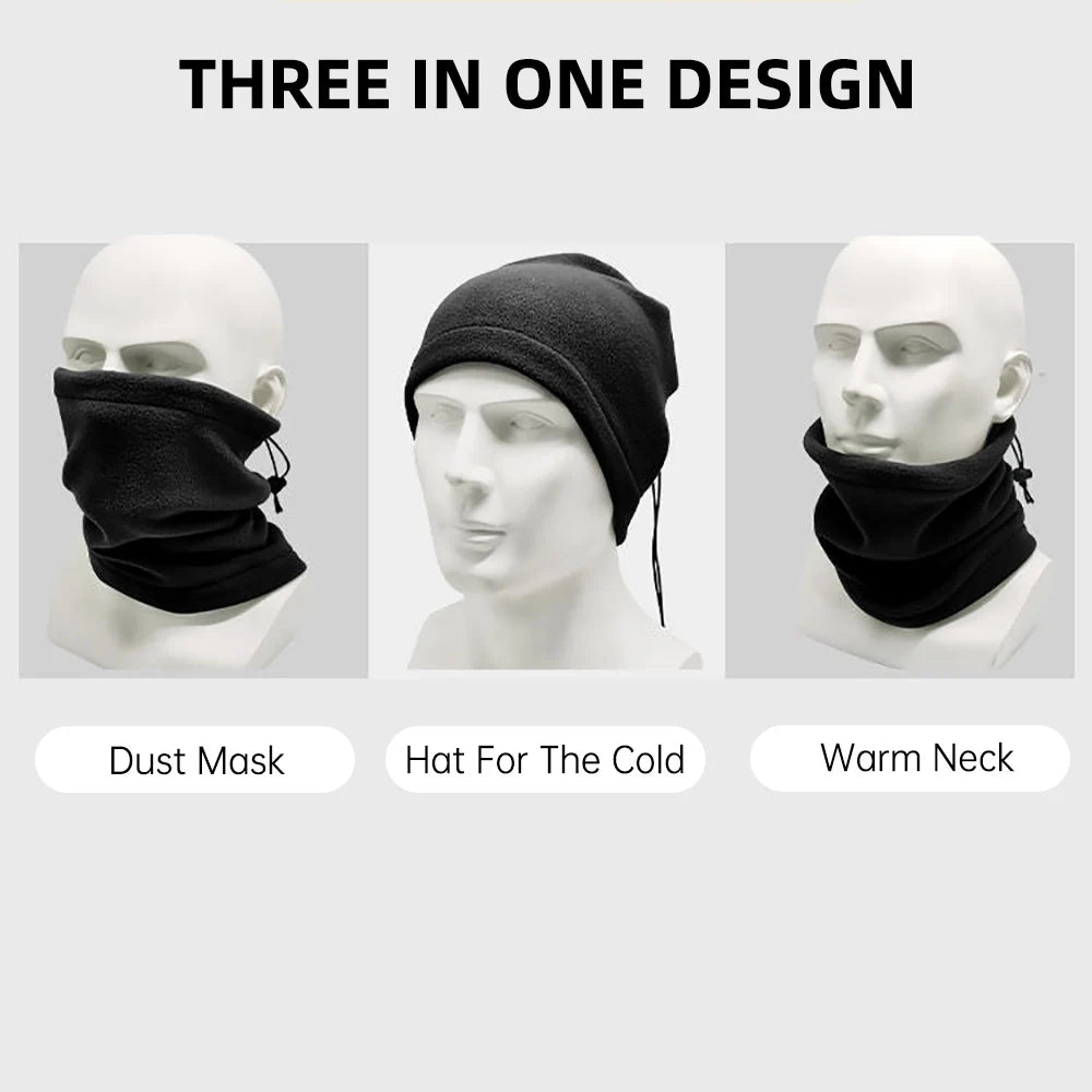 Fleece Neck Tube Men Women Multifunction Warm Solid Color Neck Warmer Hiking Skating Running Sport Scarf Ski Mask Scarf Winter Vedee