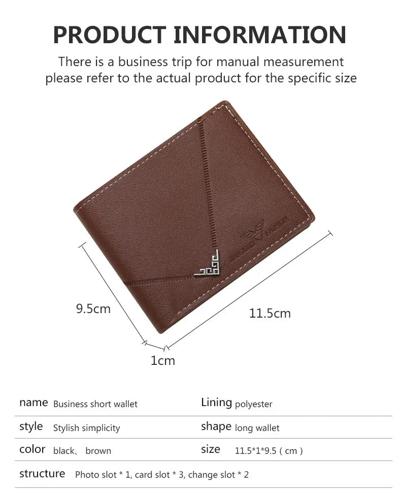 Men's Wallet Made of PU Leather Skin Purse for Men Coin Purse Short Male Card Holder Wallets Zipper Around Money Coin Purse Vedee