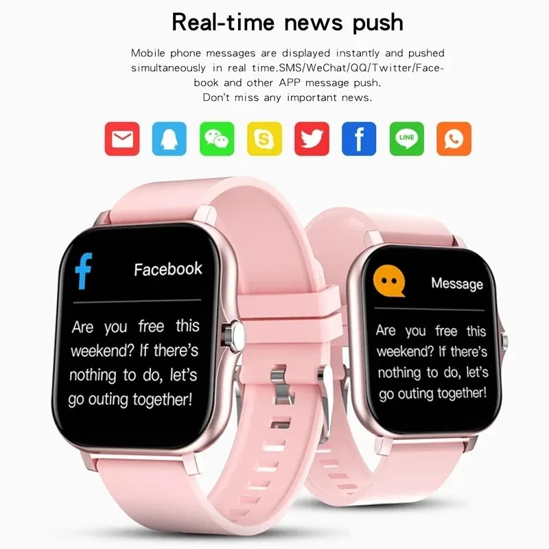 2023 New Smart Watch Women Fashion Bluetooth Call Watch Fitness Tracker Waterproof Sports Ladies Men Smartwatch For Android IOS Vedee