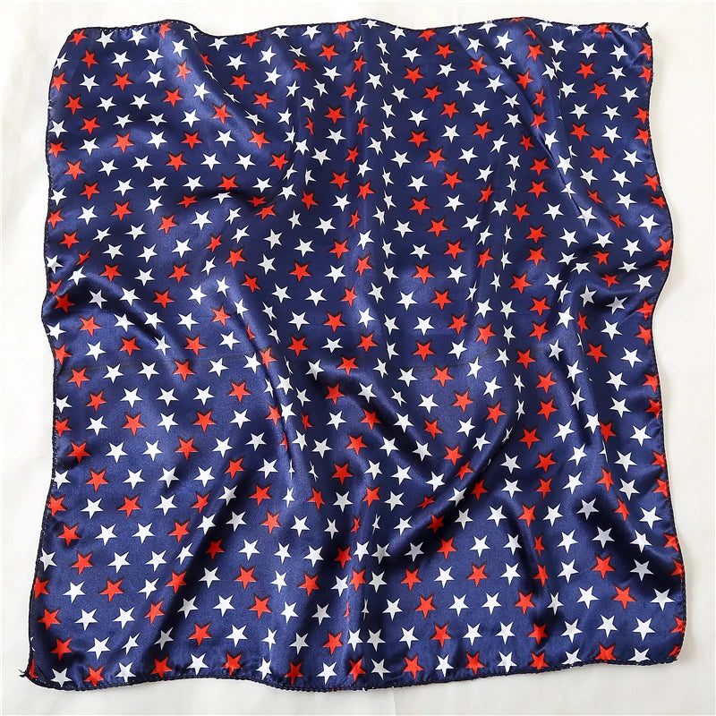 Women Scarf lady Wraps Elegant Floral Dot Spring Summer silk scarves square  Head Neck Hair Tie Band Neckerchief  skinny Vedee