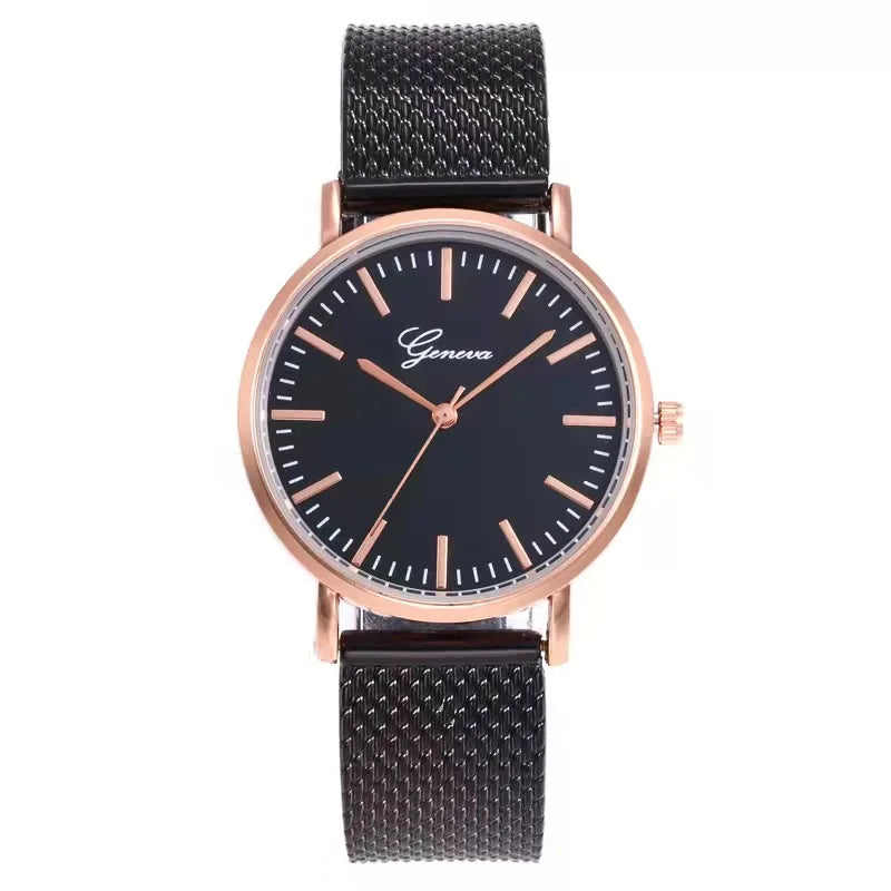 Fashion casual high quality ladies environmental watchband ultra thin simple quartz watch Student women's clothing clock retro Vedee