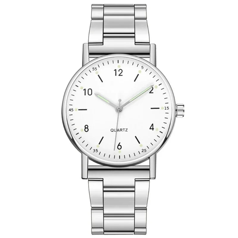 Luminous Watches Luxury Women's Watches Reloj Mujer Simple Quartz Wristwatches Stainless Steel Watch Reloj Часы Женские Наручные Vedee