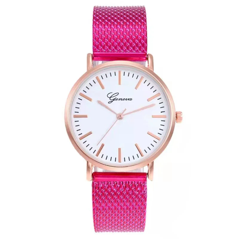 Fashion casual high quality ladies environmental watchband ultra thin simple quartz watch Student women's clothing clock retro Vedee