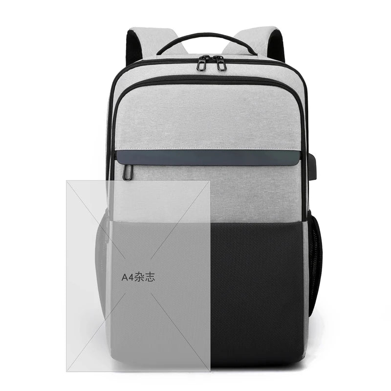 2023 New Men's Business Commuter Computer Bag Backpack Large Capacity Student Bag Portable USB Charging  Bags for Men Vedee