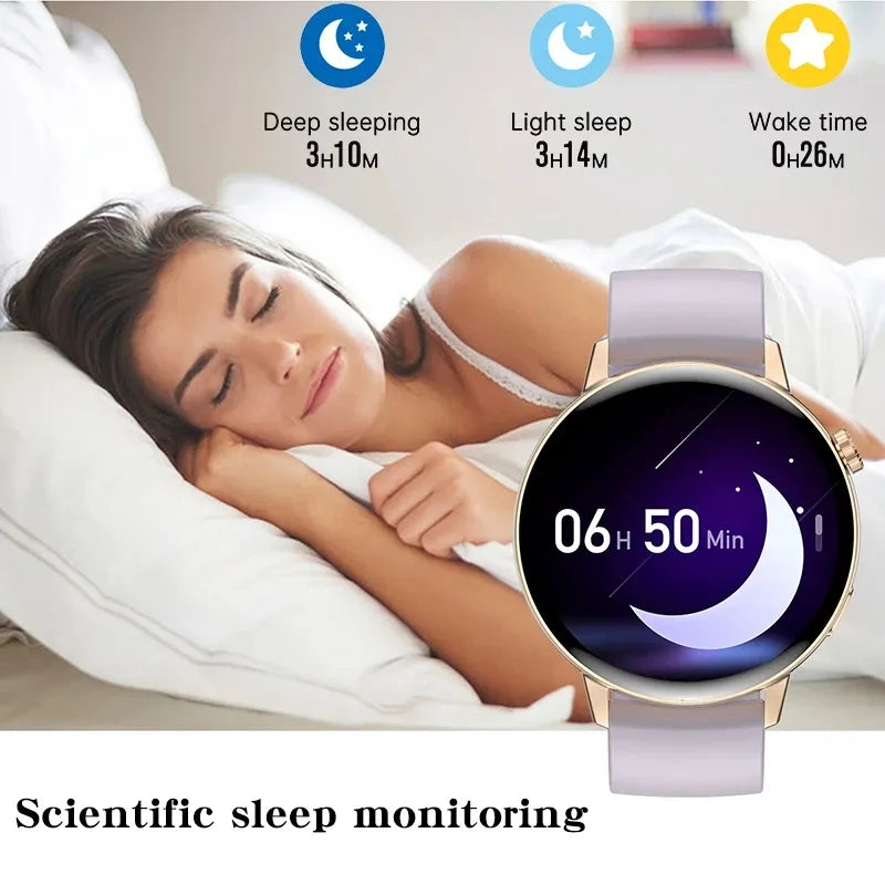 New Fashion Women Smartwatch Bluetooth Call Full Screen Touch Waterproof Watch Ladies Heart Rate Monitor Smart Watch For Xiaomi Vedee