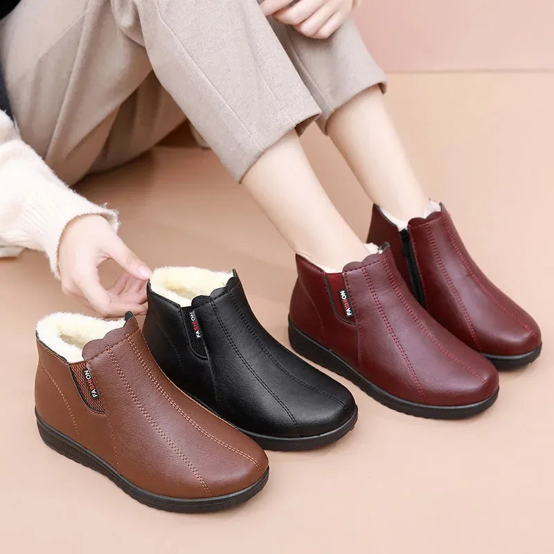 Winter Warm Women Boots Fashion Shoes for Women 2022 Female Plush Ankle Boot Trekking Waterproof Snow Ladies Shoe Botas De Mujer Vedee