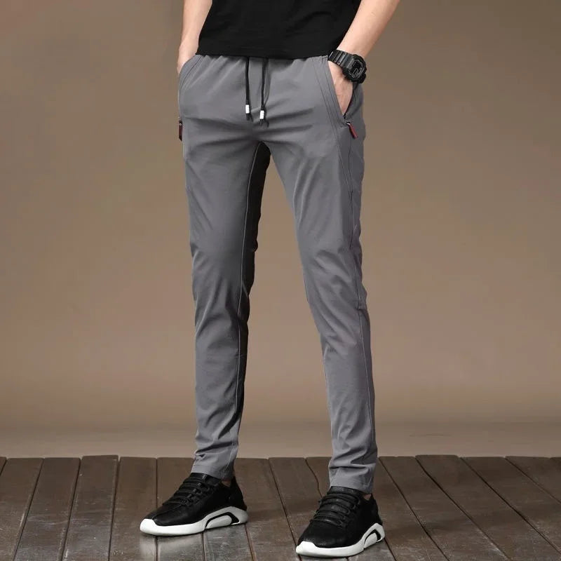 Loose In Summer Mens Fast Dry Trousers Men's Casual Pants Casual Slim Fit Business Pants Stretch Chino Pants Size M-5XL Vedee