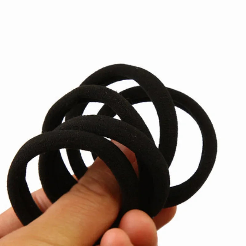 50/100Pcs High Elastic Hair Bands for Women Girls Black Hairband Rubber Ties Ponytail Holder Scrunchies Kids Hair Accessories Vedee