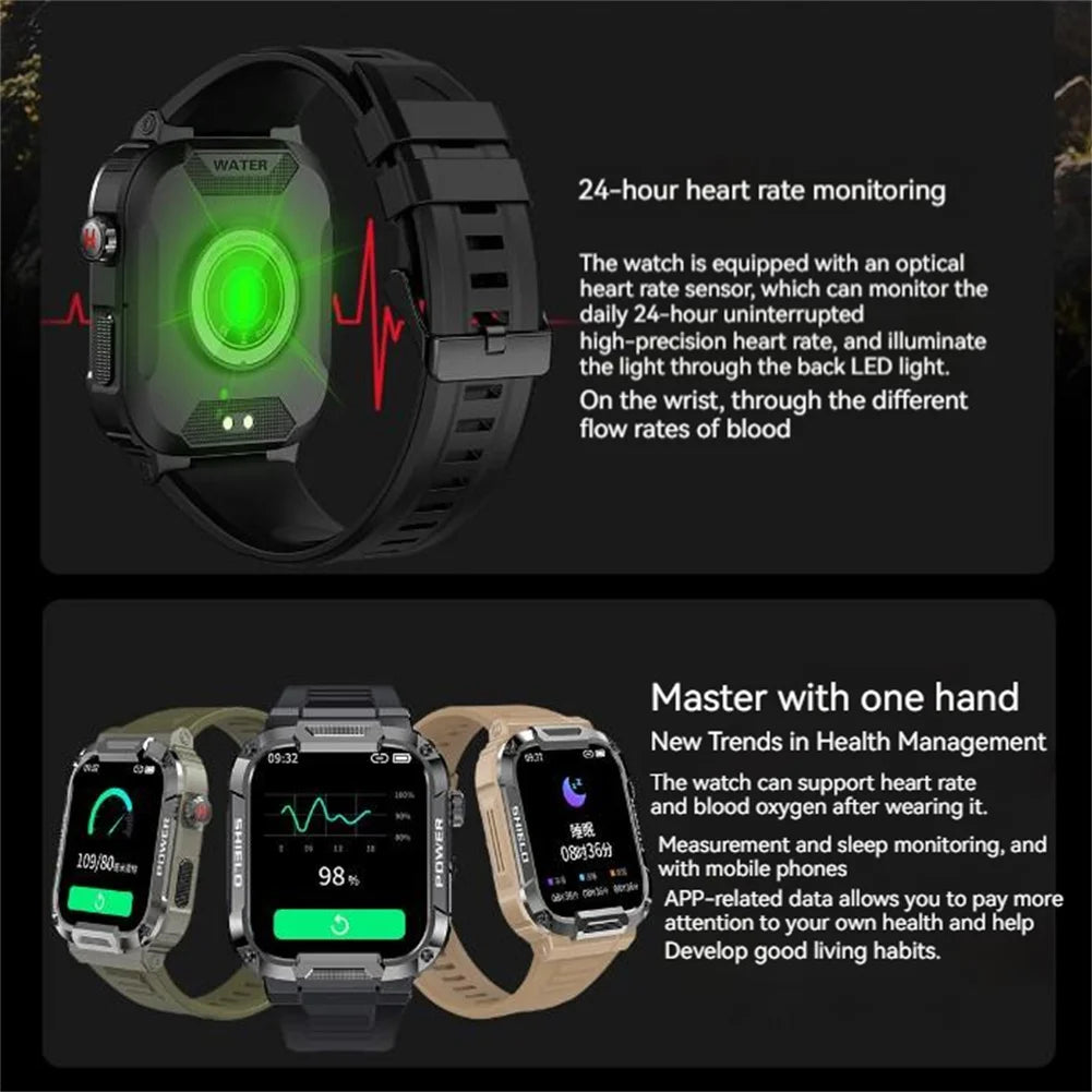 Mk66 Smart Watch Outdoor Bluetooth-compatible Call Music Play Heart Rate Monitor Health Sports Bracelet For Android IOS IPhones Vedee