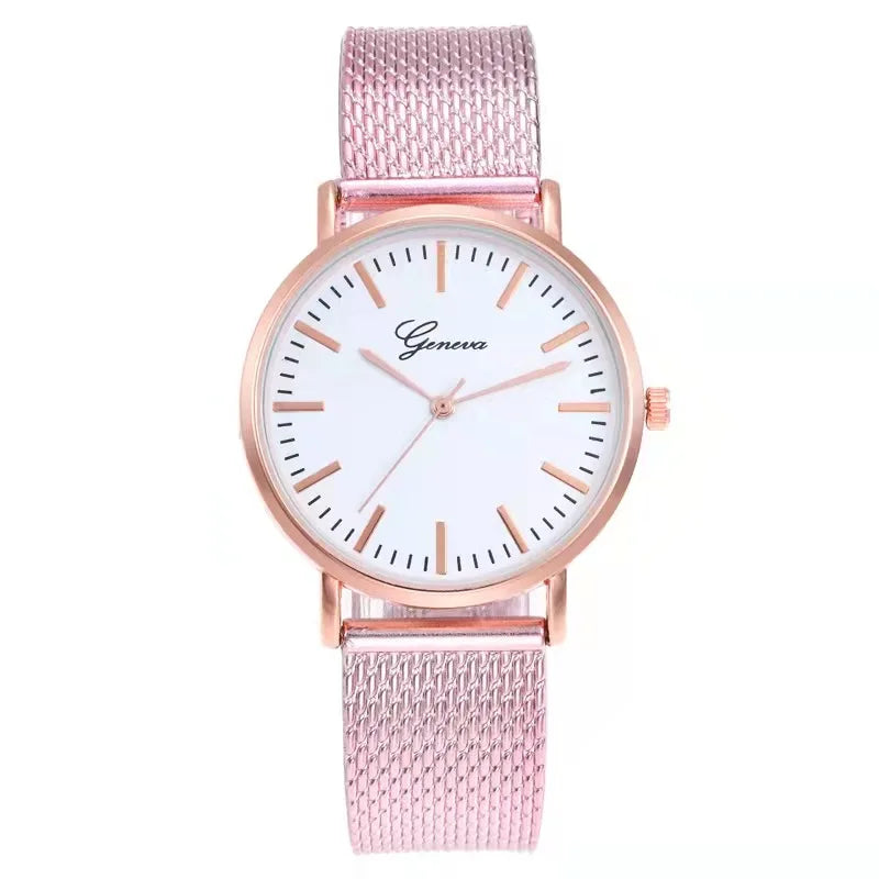 Fashion casual high quality ladies environmental watchband ultra thin simple quartz watch Student women's clothing clock retro Vedee