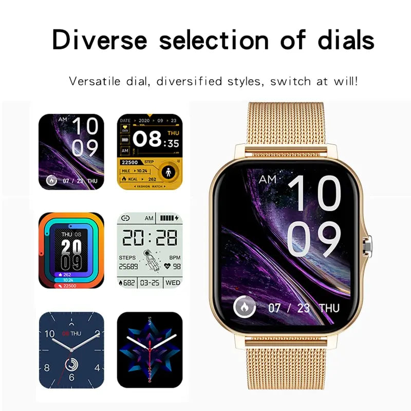 1.69" Smart Watch For Men Women Gift Full Touch Screen Sports Fitness Watches Bluetooth Calls Digital Smartwatch Wristwatch New Vedee